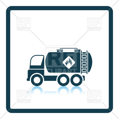 400x400 Shadow Reflection Design Of Truck Icon Vector Image