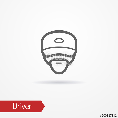 500x500 Typical Simplistic Driver Face In Baseball Cap Truck Driver