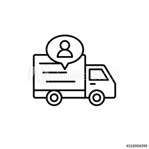 500x500 Delivery Truck With People Icon Shipment Driver Or Courier