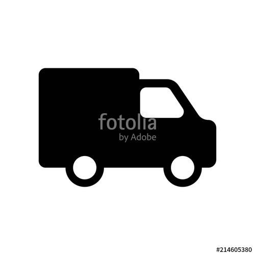 500x500 Delivery Truck Icon Vector Icon Simple Element Illustration