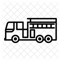 256x256 Fire Trucks Icon Of Line Style