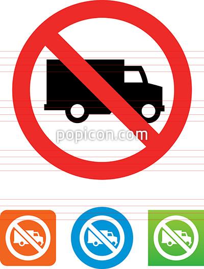 400x527 No Trucks Icon