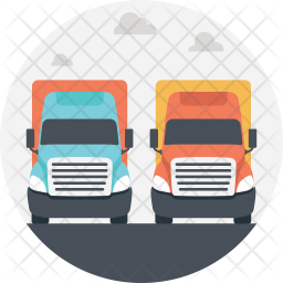 256x256 Container Trucks Icon Of Flat Style