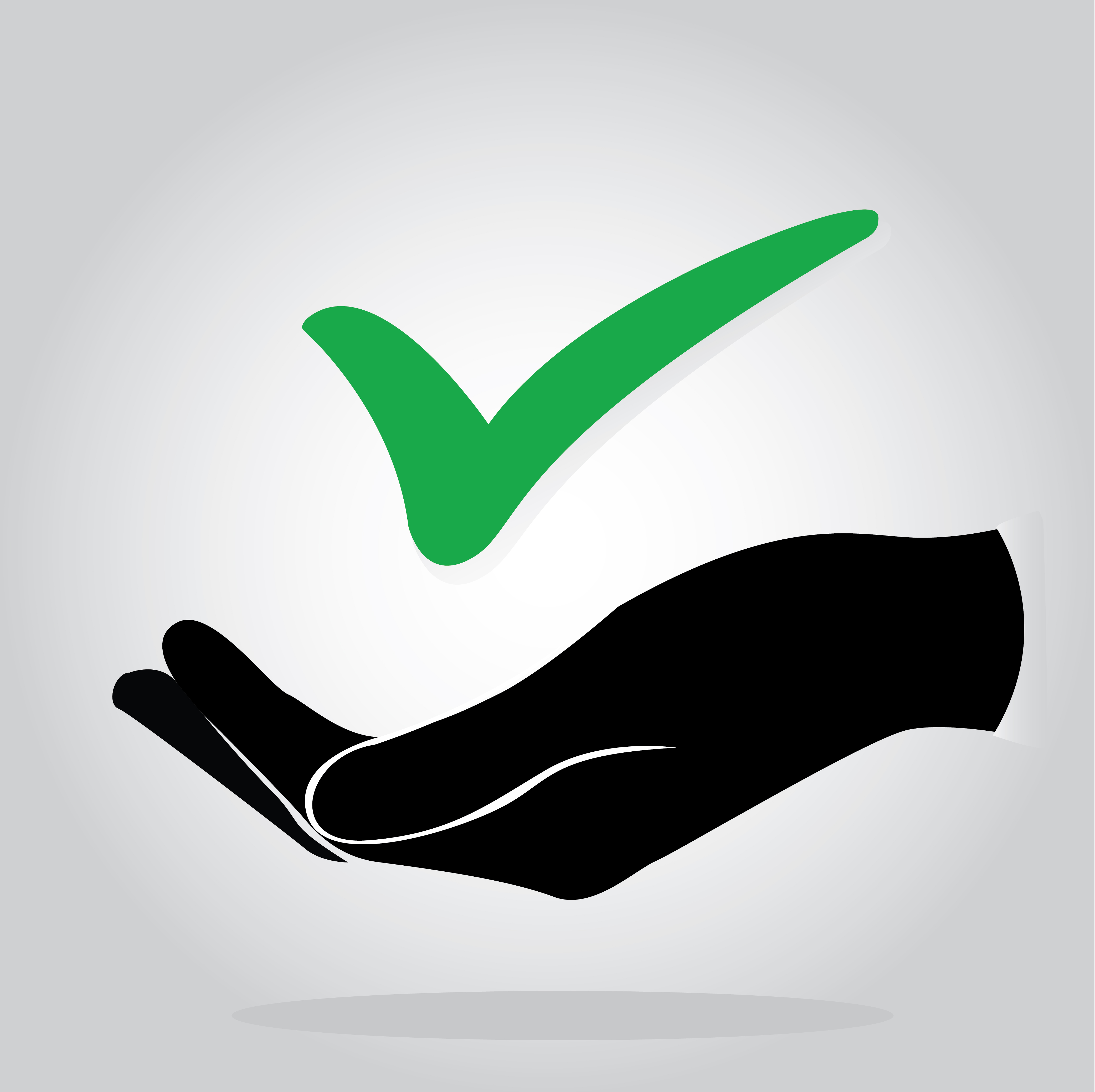 4167x4158 Hand Holding Check Icon Symbol