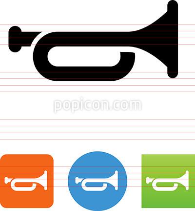 400x431 Trumpet Horn Icon