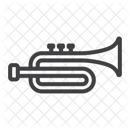 256x256 Trumpet Icon Of Line Style
