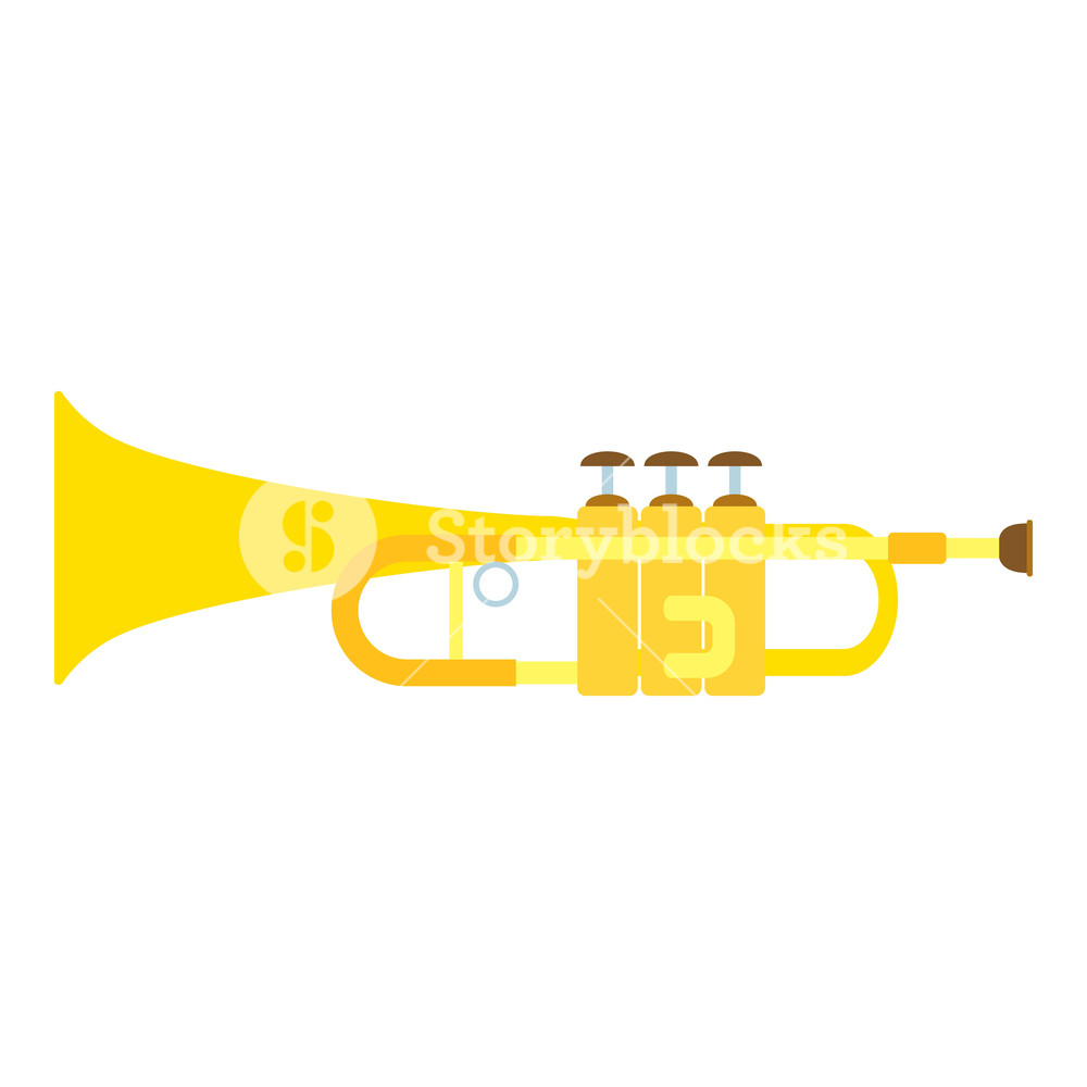 1000x1000 Trumpet Icon Flat Illustration Of Trumpet Icon For Web Royalty