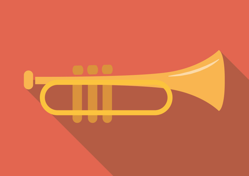800x566 Flat Trumpet Icon