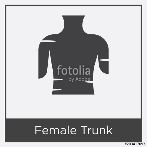 500x500 Female Trunk Icon Isolated On White Background Stock Image