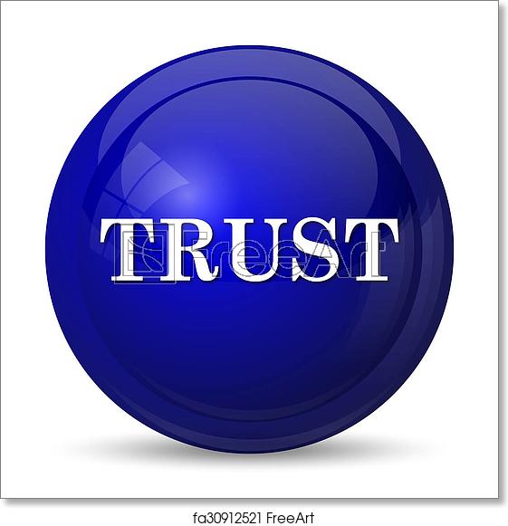 561x581 Free Art Print Of Trust Icon Trust Icon Internet Button On White
