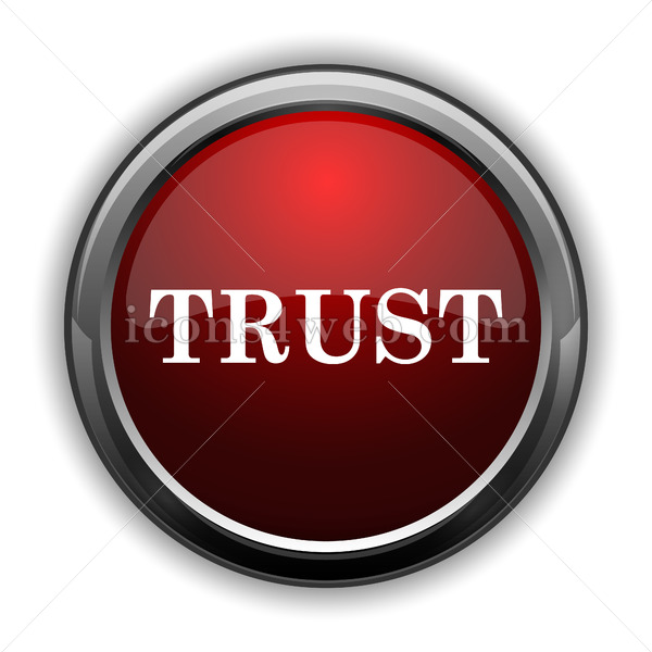 600x600 Trust Icon Red Glossy Web Icon With Shaddow