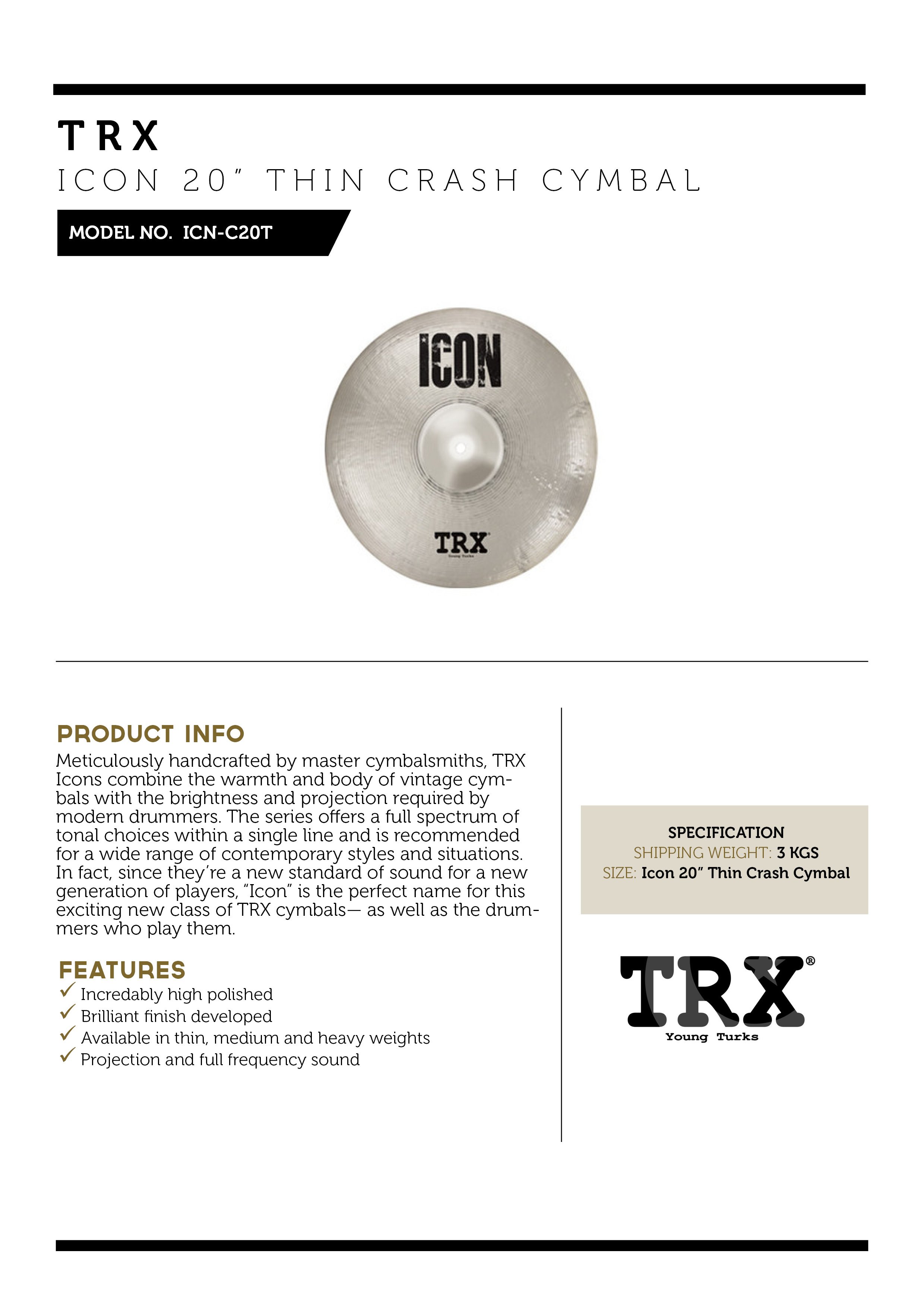 2480x3508 Trx Icon Thin Crash Cymbal Ebay