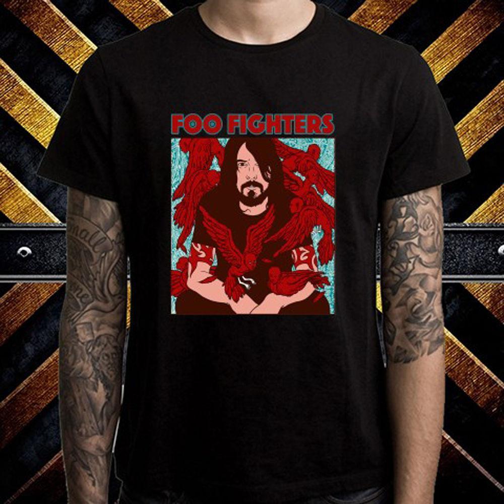 1000x1000 Dave Grohl Foo Fighters Icon Rock Band Icon Men's Black T Shirt