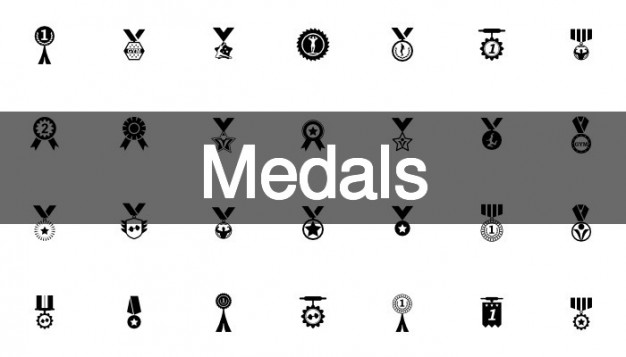 626x357 Black Medals Icon Pack Vector Free Download
