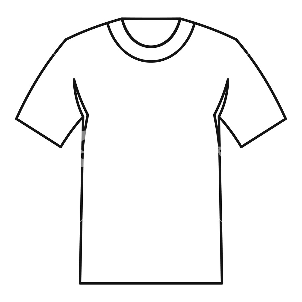 1000x1000 Tshirt Icon Outline Illustration Of Tshirt Vector Icon For Web