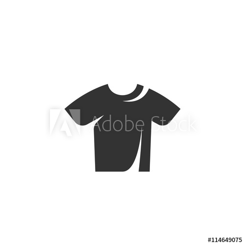 500x500 Vector Tshirt Icon Isolated On A White Background