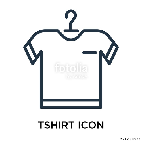 500x500 Tshirt Icon Isolated On White Background Simple And Editable