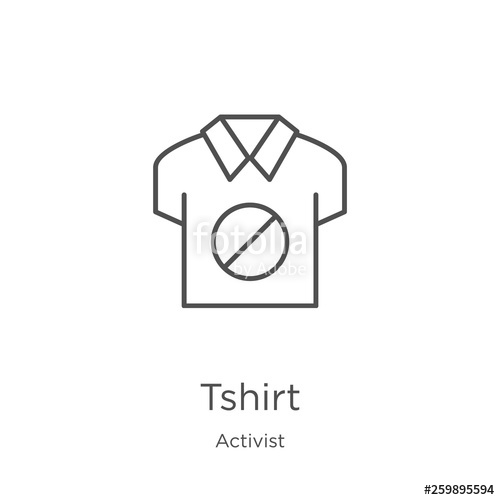 500x500 Tshirt Icon Vector From Activist Collection Thin Line Tshirt