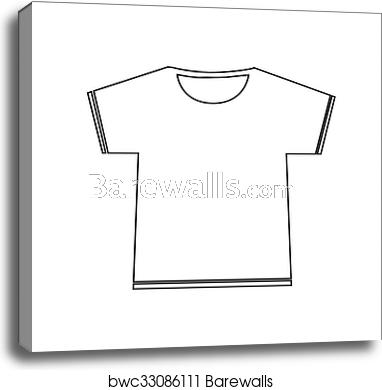 382x390 Blank Tshirt Icon Illustration Sign Design, Canvas Print