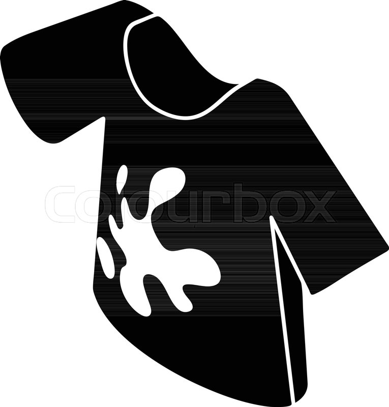 765x800 Dirty Tshirt Icon Simple Illustration Stock Vector Colourbox