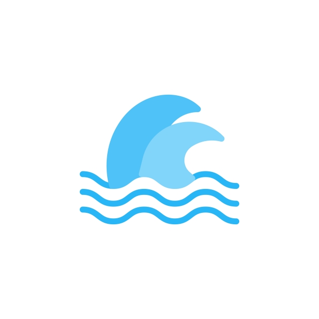 640x640 Tsunami Icon Vector Illustration In Flat Style For Any Purpose