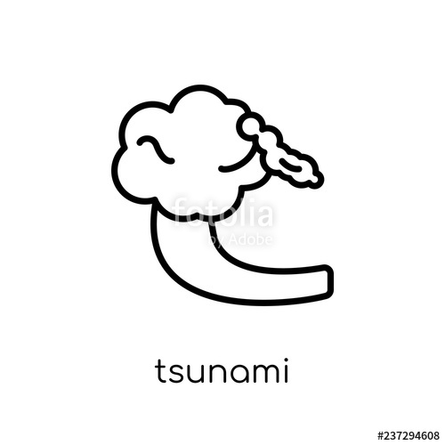 500x500 Tsunami Icon From Weather Collection Stock Image And Royalty