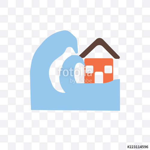 500x500 Tsunami Icon Isolated On Transparent Background Simple
