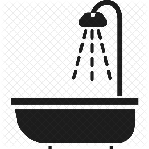 512x512 Shower Tub Icon Of Glyph Style
