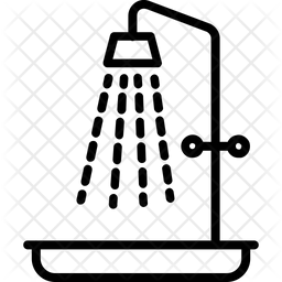 256x256 Shower Tub Icon Of Line Style