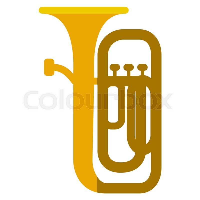 800x800 Tuba Musical Instrument Flat Icon, Stock Vector Colourbox