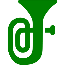 256x256 Green Tuba Icon