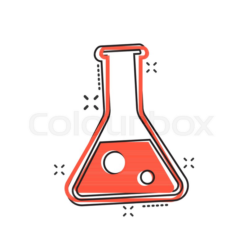 800x800 Vector Cartoon Chemical Test Tube Icon Stock Vector Colourbox