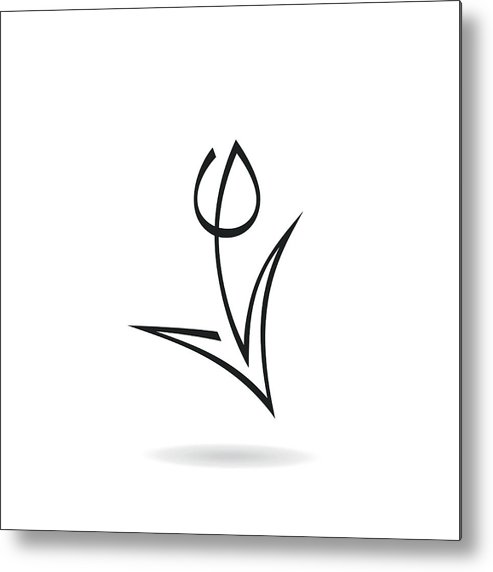 493x572 Abstract Tulip Icon Metal Print
