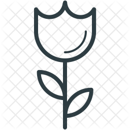 256x256 Tulip Icon Of Line Style