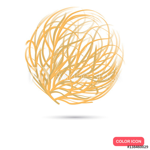 500x500 Tumbleweed Color Flat Icon For Web And Mobile Design