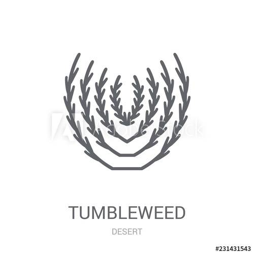 500x500 Tumbleweed Icon Trendy Tumbleweed Logo Concept On White