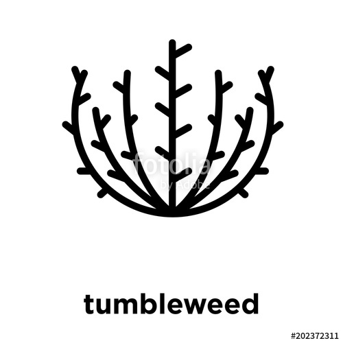 500x500 Tumbleweed Icon Isolated On White Background Stock Image