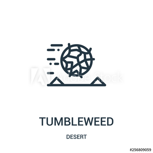 500x500 Tumbleweed Icon Vector From Desert Collection Thin Line