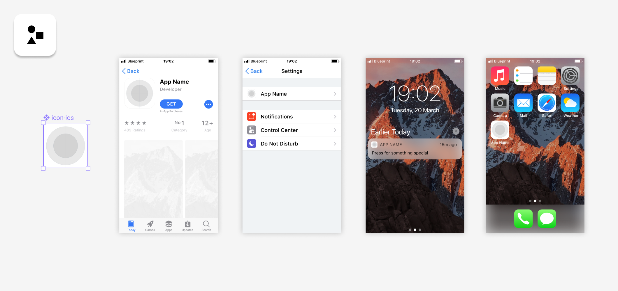2120x1000 App Icon Template For Figma