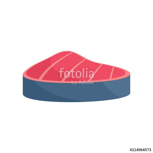 500x500 Piece Of Tuna Icon Flat Illustration Of Piece Of Tuna Vector Icon