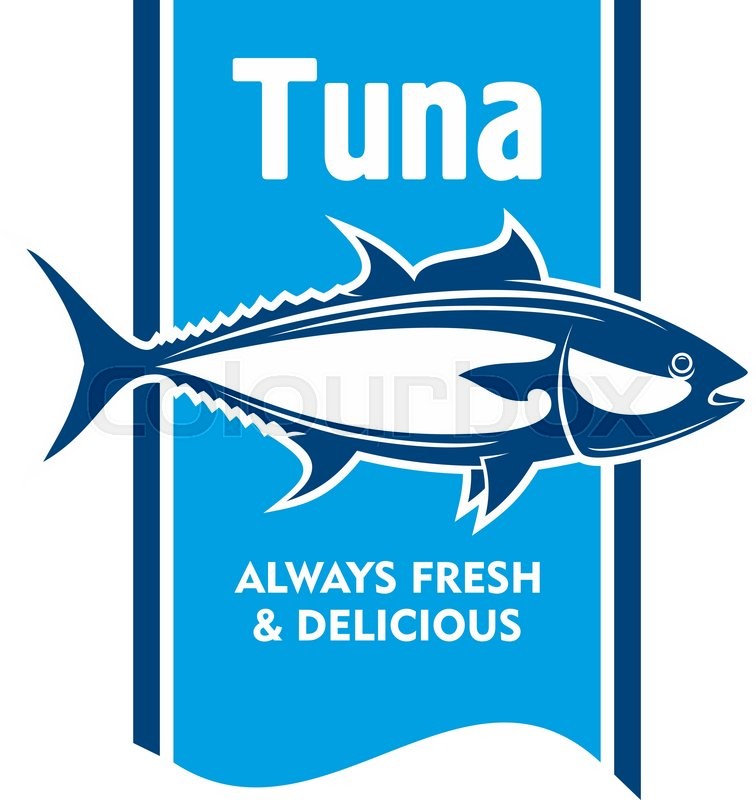 756x800 Atlantic Bluefin Tuna Fish Retro Icon Stock Vector Colourbox