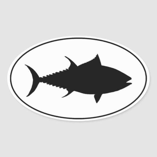 540x540 Tuna Icon Oval Sticker