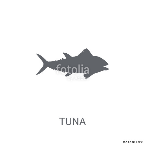 500x500 Tuna Icon Trendy Tuna Logo Concept On White Background