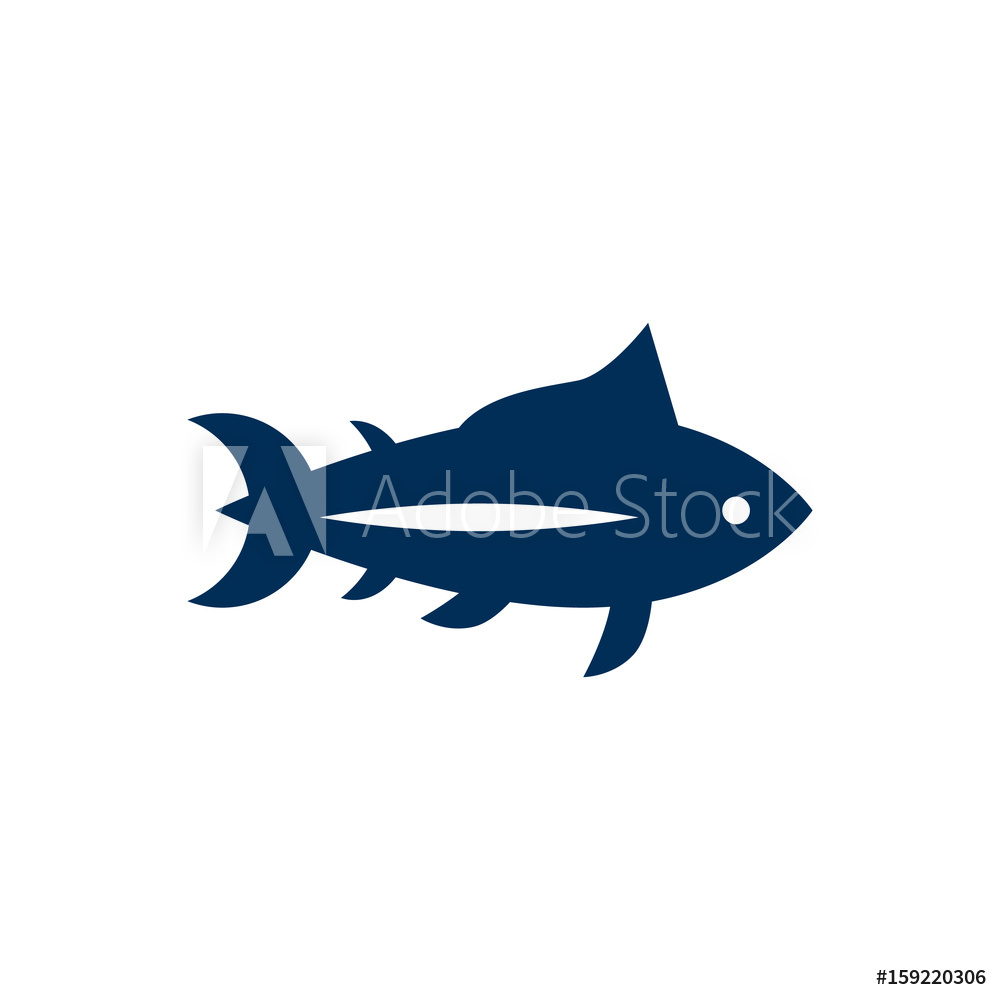 1000x1000 Photo Art Print Isolated Tuna Icon Symbol On Clean Background