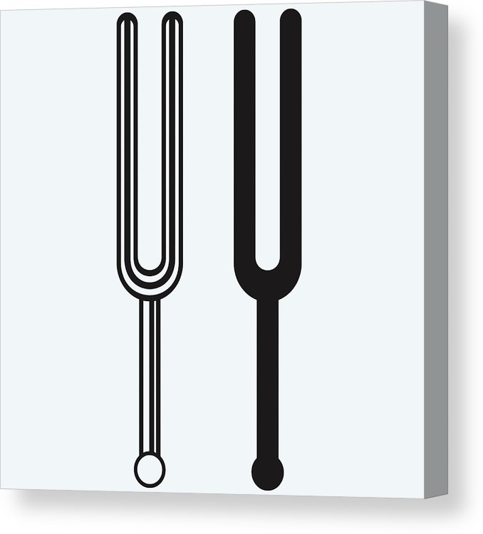 678x750 Tuning Fork Icon Vector Canvas Print Canvas Art