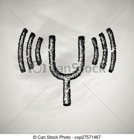 450x470 Tuning Fork Icon Clip Art Vector