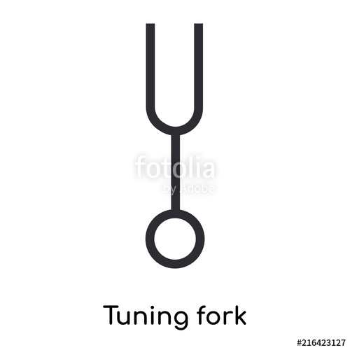 500x500 Tuning Fork Icon Isolated On White Background Simple And Editable