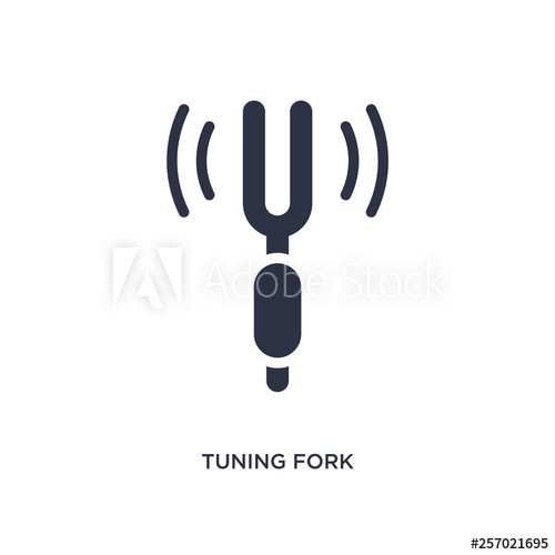 500x500 Tuning Fork Icon On White Background Simple Element Illustration
