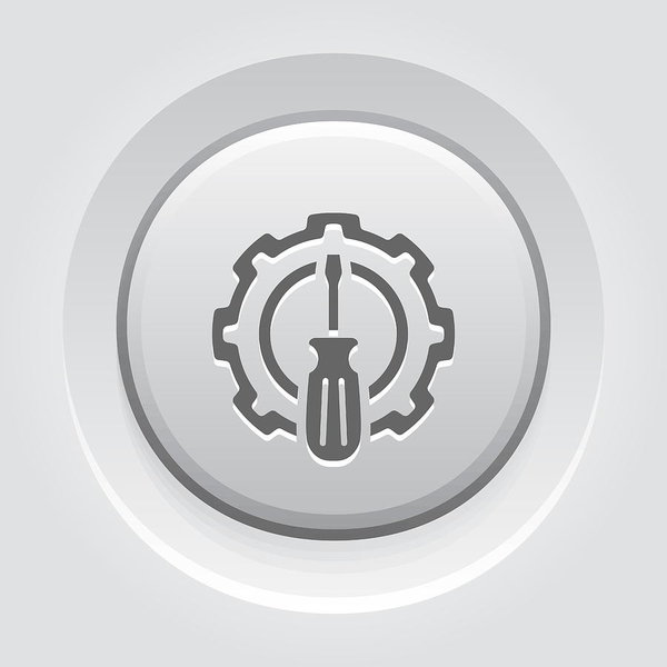 600x600 Fine Tuning Icon Gear And Screwdriver Service Symbol Art Print