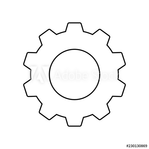 500x500 Gear, Tuning Icon Simple Outline Vector Of Web, Minimalistic Set